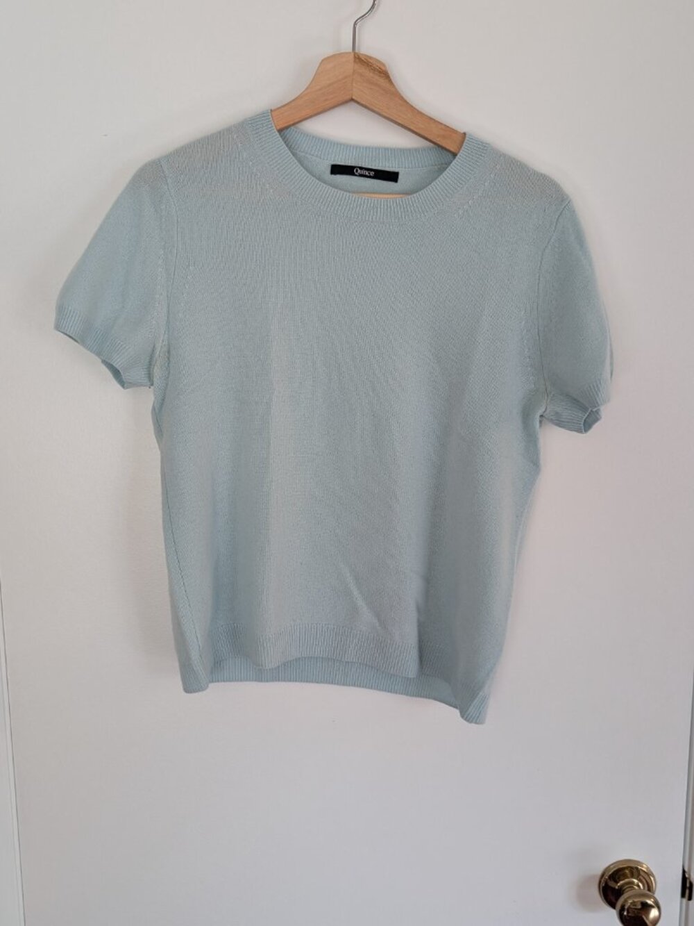 Quince Mongolian Cashmere Tee, Size L